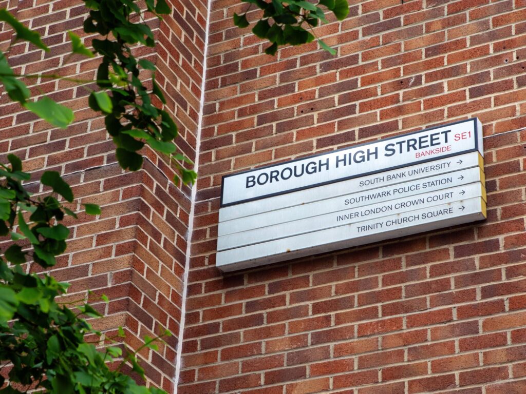 Borough High Street in London, UK