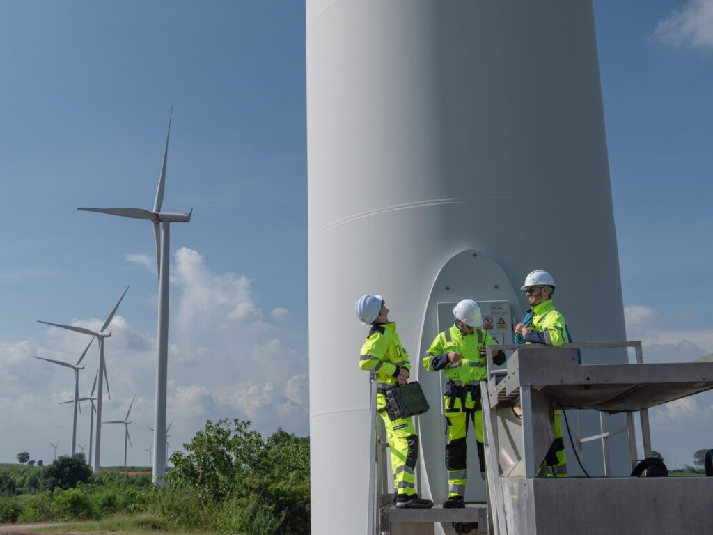 Wind industry workers