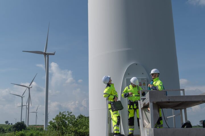Wind industry workers