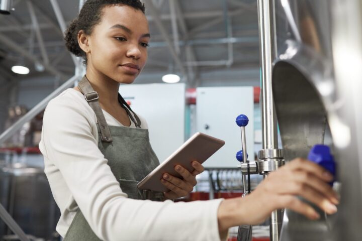 Young Female brewery Worker