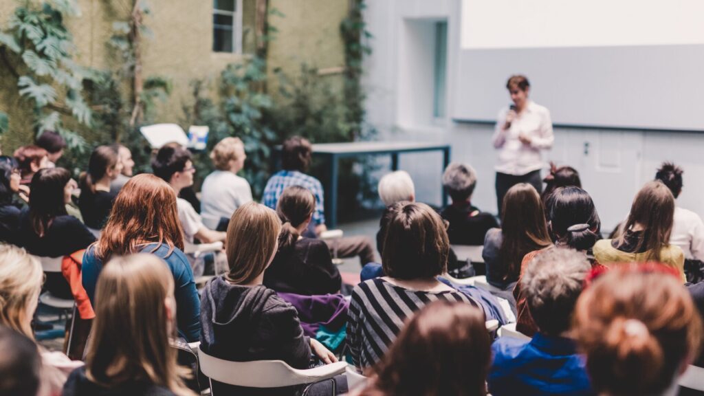 Female attendees at Conference event