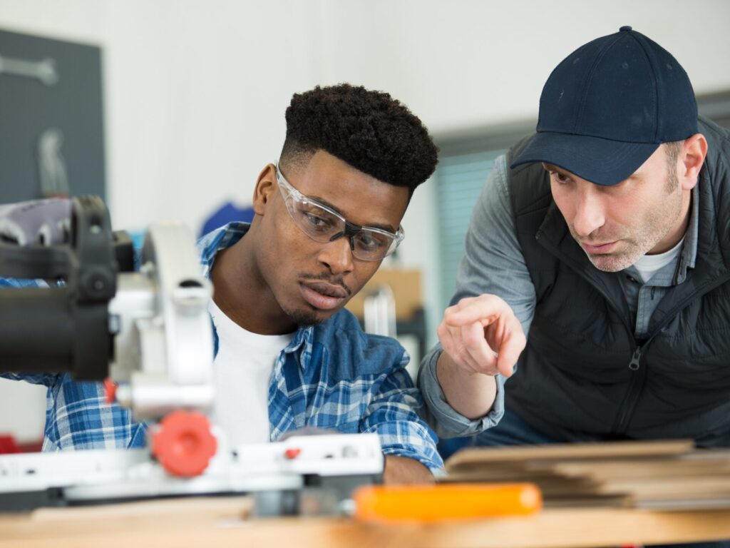 Young worker and mentor