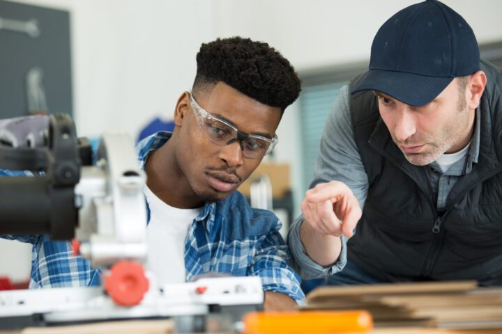 Young worker and mentor