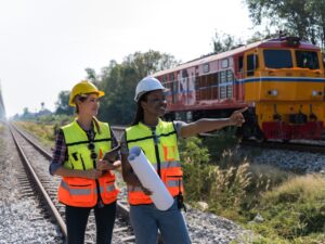 Female train workers