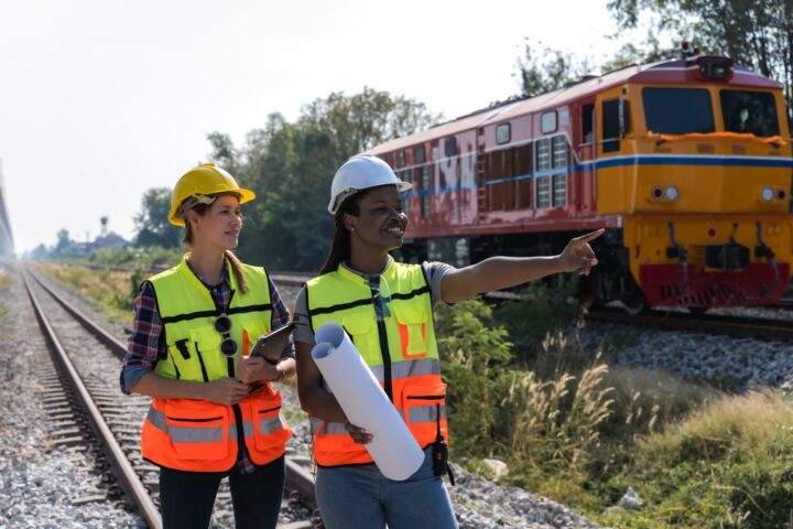 Female train workers