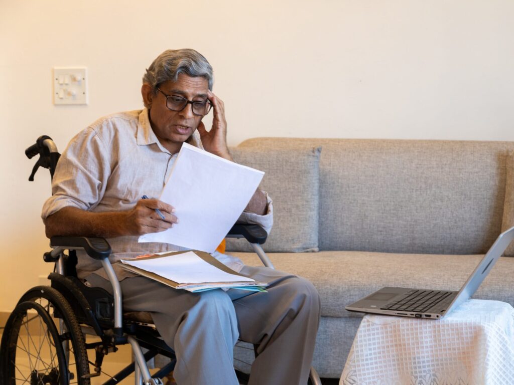 Old disabled worker