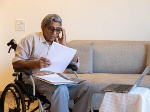 Old disabled worker