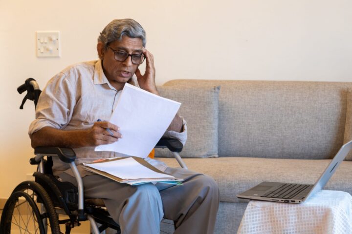 Old disabled worker