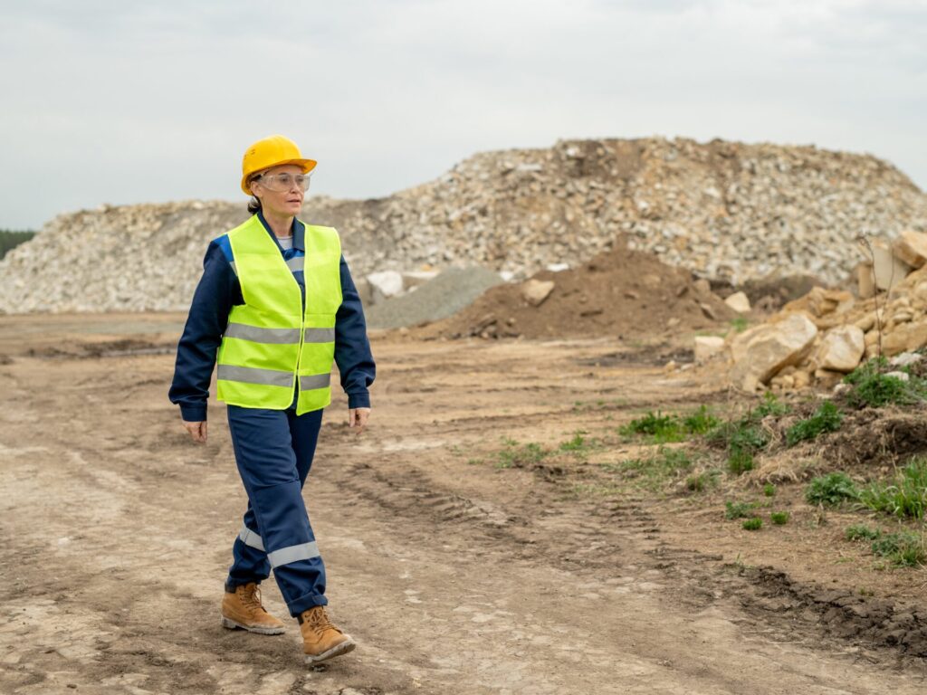 Female construction worker