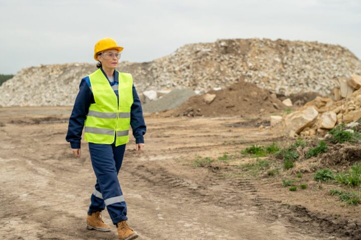 Female construction worker