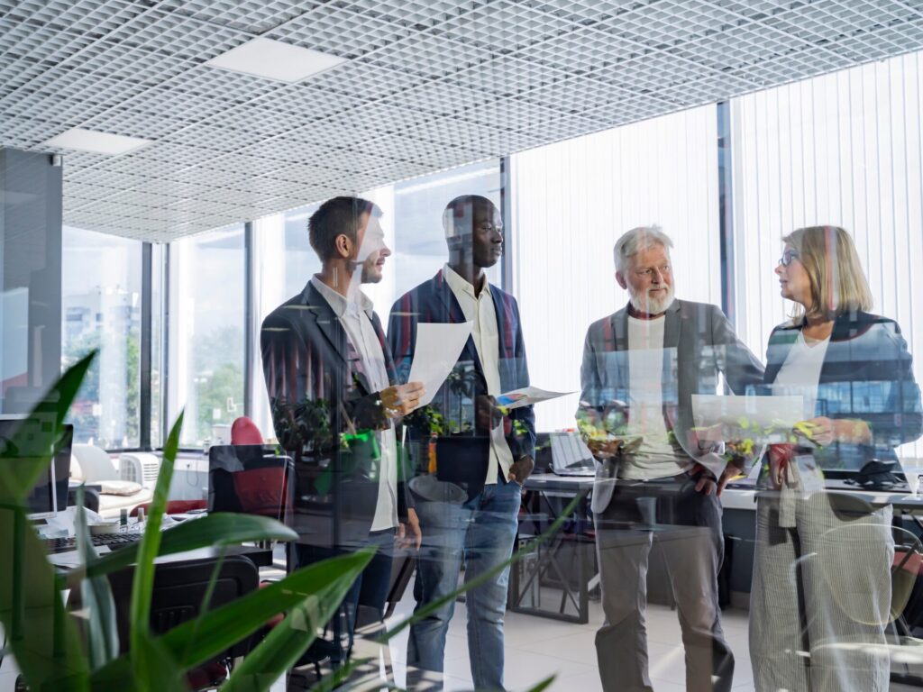 Diverse business leaders