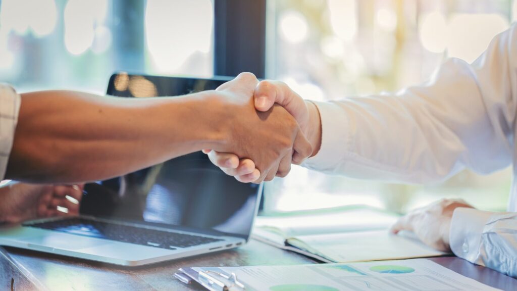 Deal agreed, sale, handshake